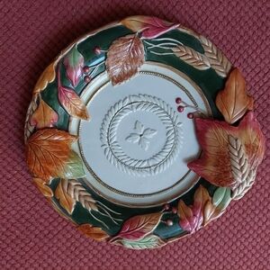 Vintage 90s Fitz & Floyd Huntington Classics Decorative Handcrafted Plate